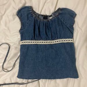 denim top